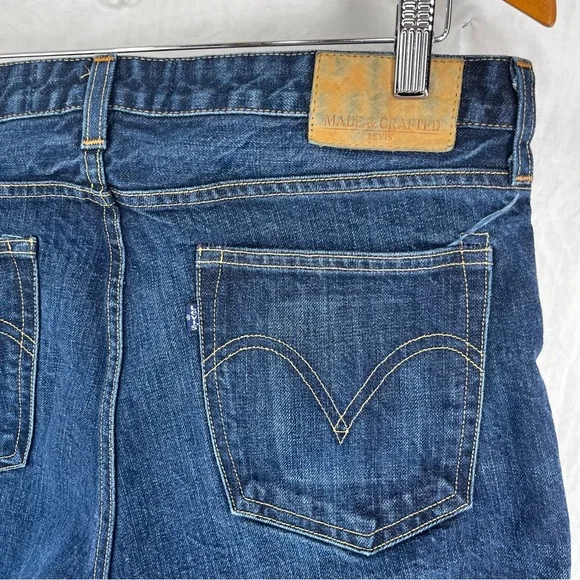 Levis Made and Crafted Tack Slim Jeans Mens 34x34 Nova Blue Denim Made in USA
